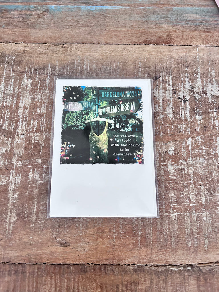 Travel inspried greeting card