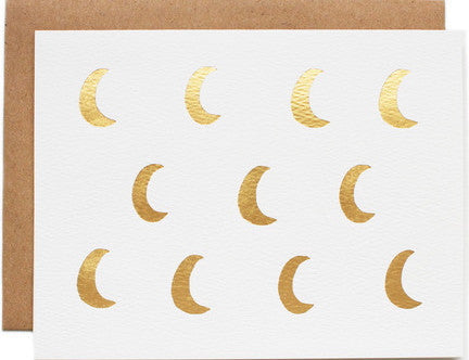 Moon phase greeting card
