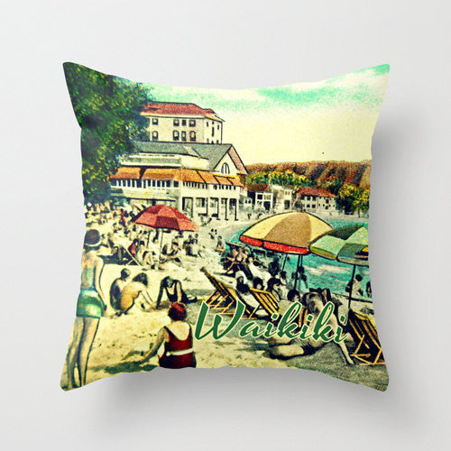 vintage waikiki pillow